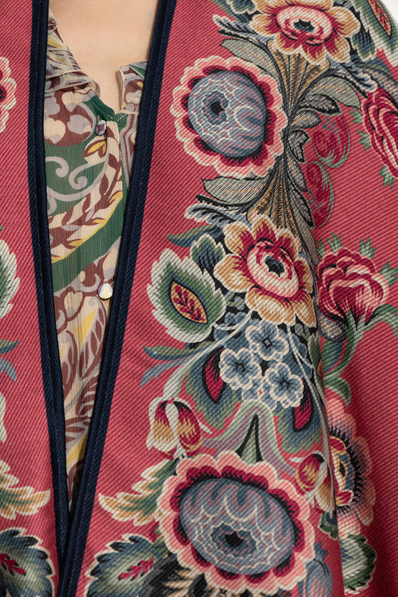 【極美品】 ETRO ポンチョ ウール アルパカ 花柄 Etro Poncho with floral motif | Women's | Vitkac
